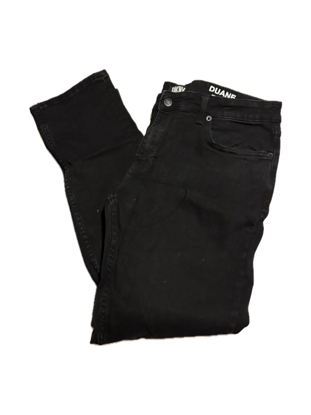 NWT Men's DKNY Jeans 32 x 30 Duane Straight Fit Black Denim Jeans